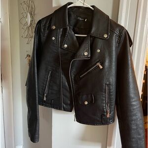 faux leather jacket